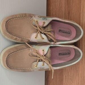 Sperry Women's Flats in Tan and Pastel
